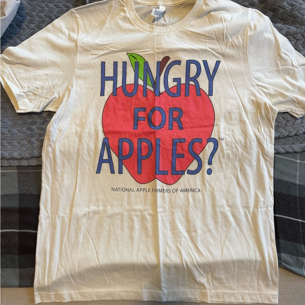 Rick and Morty - National Apple Farmers White Graphic Tee - Hungry for Apples